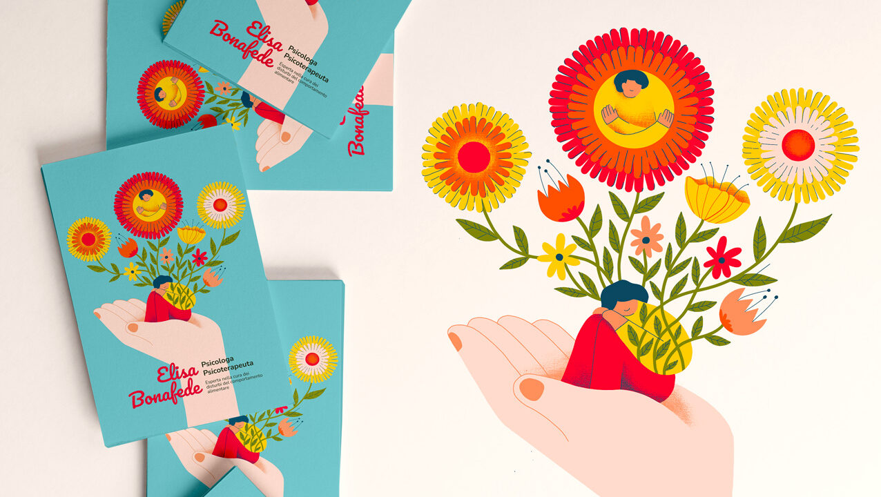 Illustrazione di brand per materiali digitali